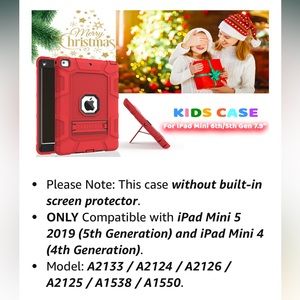 New iPad Mini 5/4 Case,Hybrid 3  Layer Armor shockproof Rugged Drop Protection